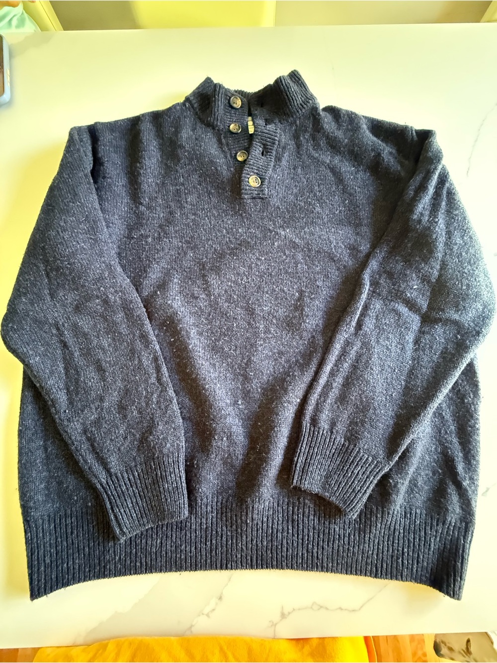 Men's Navy Wool Sweater